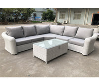 -L shape Design rattan wicker sofa set modular modern garden sectional furniture outdoor furniture
