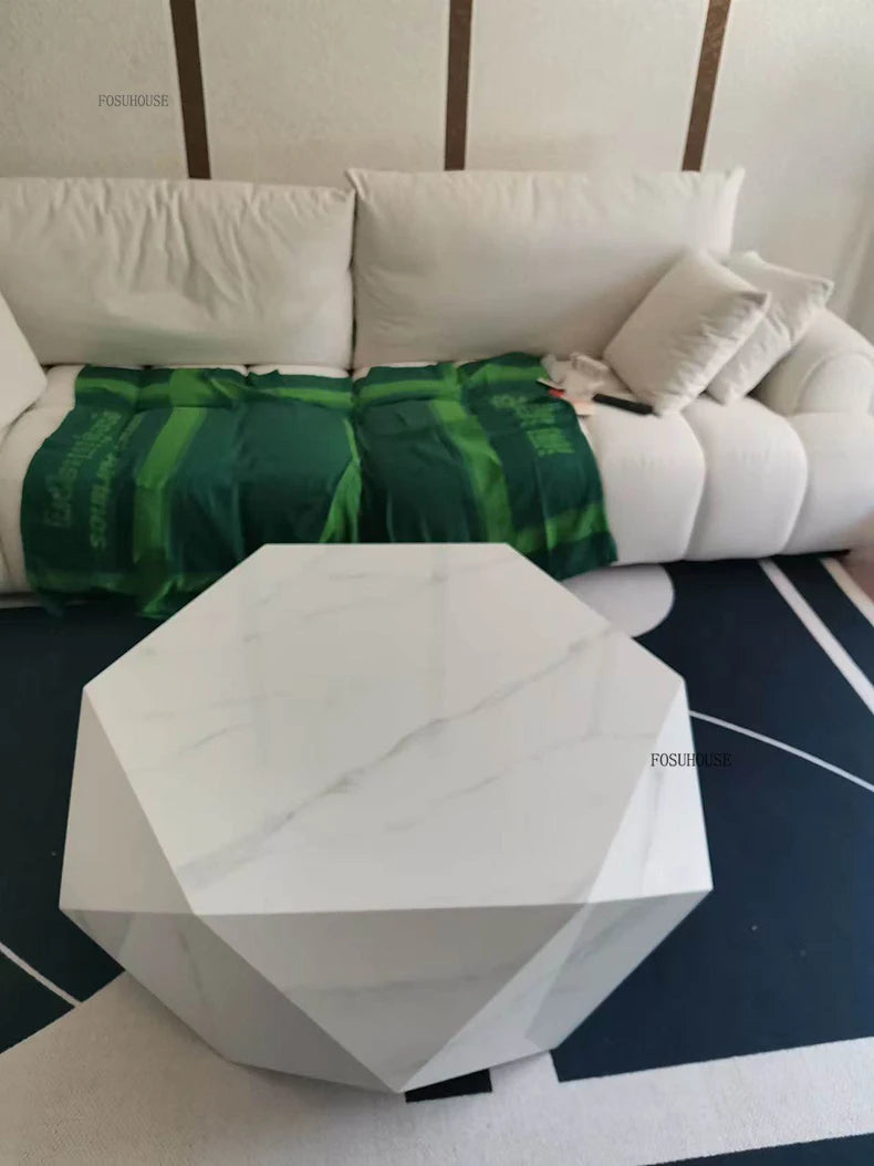 Irregularly Shaped Gold Metal Coffee Tables for Living Room Italian Luxury Side Tables Minimalist High-end Table for Office