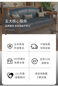 Customizable American leather sofa