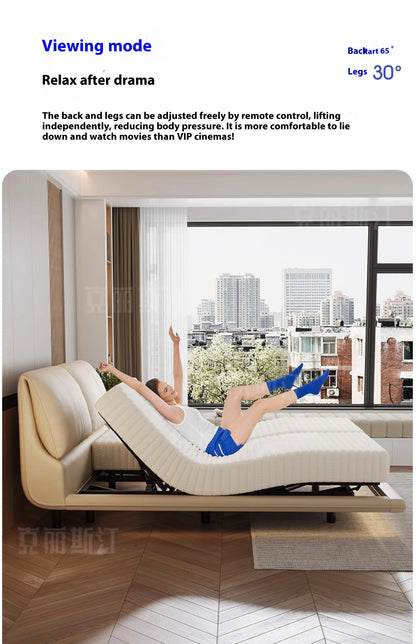 Soft Luxury Modern Double Bed Lift Up Electric Adults Smart Double Bed Queen Mattress Camas De Dormitorio Bedroom Furniture