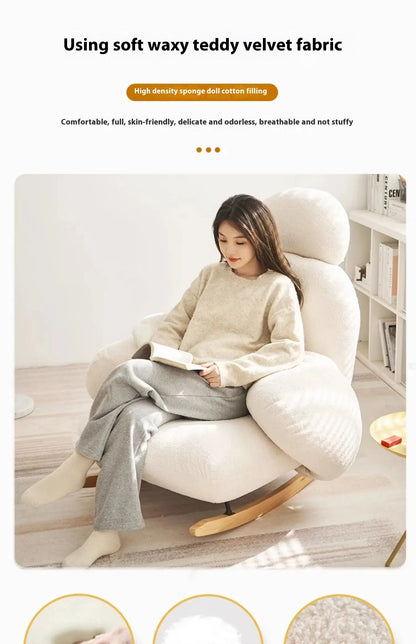 Modern Ergonomic White Chairs Minimalist Living Room Recliner Lounge Chairs Floor Bedroom Articulos Para El Hogar Home Decor
