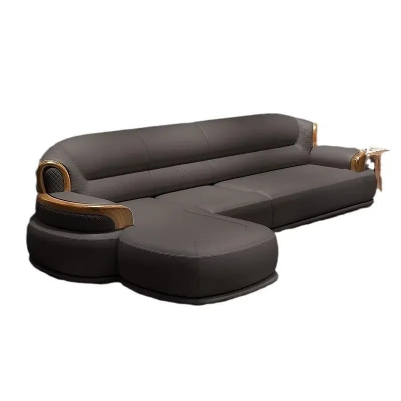 Light Sofa 1+2+3 Leather Sofa High-grade New Modern Senior Living Room New Chinese European American Sofa