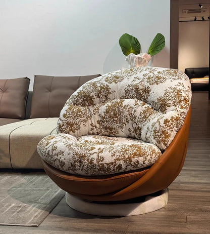 Single rotating sofa chair living room balcony lazy sofa recliner casual and simple