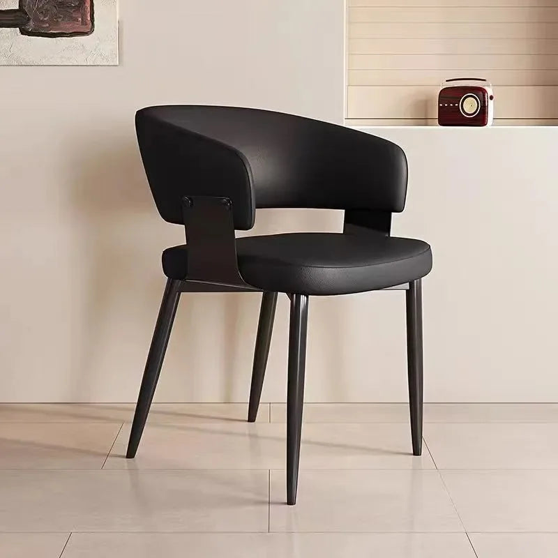 2pcs Modern Minimalist Dining Chairs with Backrest for Home Table And Hotel Island Bar Stools with Armrests