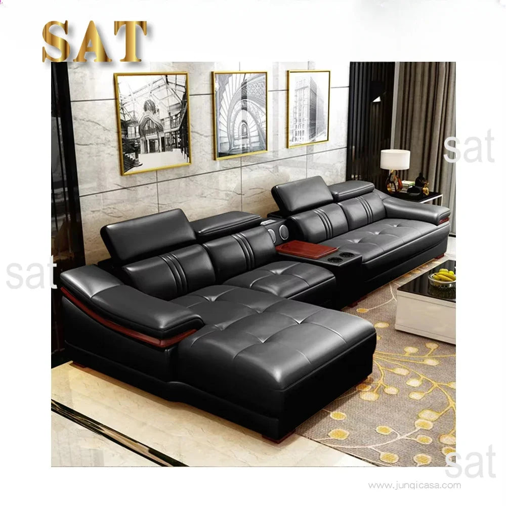 -High Quality Multi-functional Leather Sofa Modern Living Room Couch Sofa Set Furniture