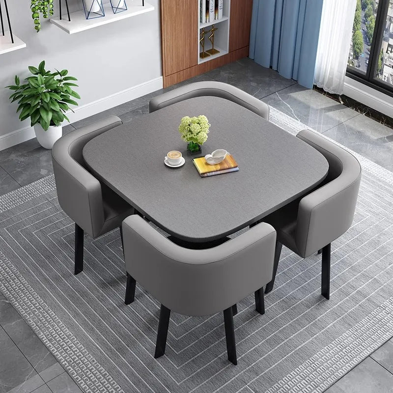 Simple square negotiation table and chair combination store, shop