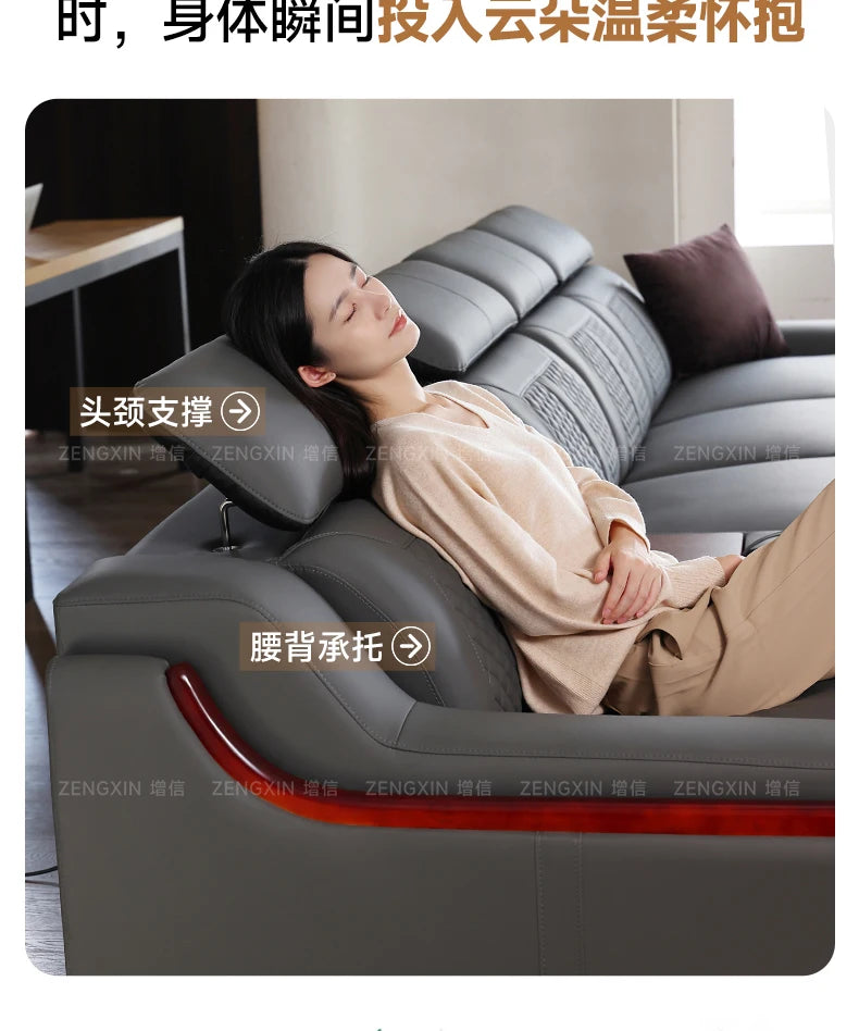 Genuine Leather Modern Sofas Luxury Recliner Comfortable Relax Armchairs Sofas Bedrooms Lazy Sillas Para Sala De Estar Furniture