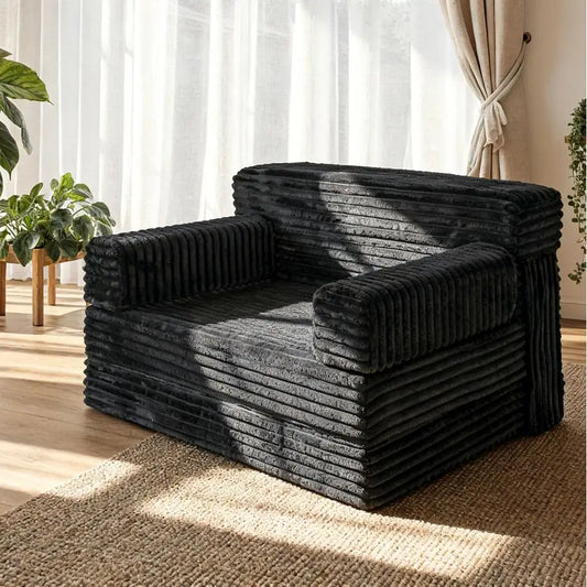 Sofa Bed,Convertible Sofa Bed with Armrest Foldable Sleeper Chair, Portable Folding 4in1 Floor Sofa with Convertible Lounge Chai