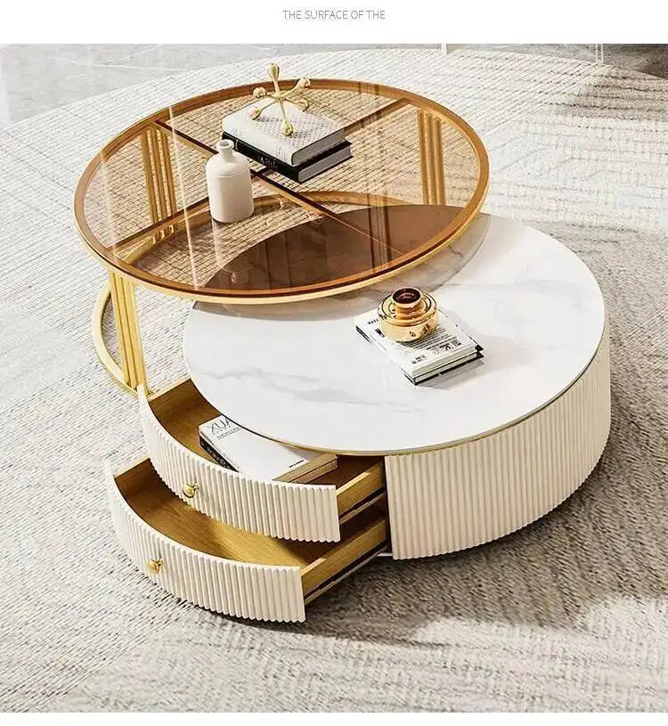 Cute Korea Luxury Marble Glass Modern Nordic Coffee Side Table Tables Effect Living Mesa Room De Centro De Sala Home Furniture