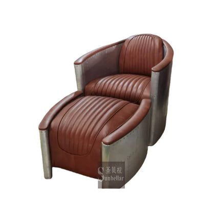 American retro industrial style casual sofa chair with pedal living room bedroom