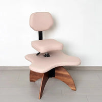 Cross Legged Chair With Backrest Height-Adjustable Stool for Posture Wooden Knee Office Chair Ergonomic Seat Monkey Crouching