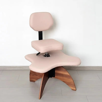 Cross Legged Chair With Backrest Height-Adjustable Stool for Posture Wooden Knee Office Chair Ergonomic Seat Monkey Crouching