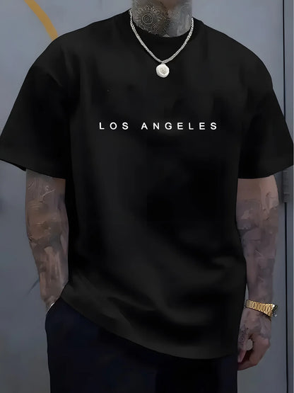 Men's Fashion Trend Round Neck T-shirt Versatile Short Sleeved Shirt Oversized T Shirt  Breathable Moisture Wicking