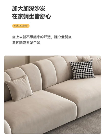 Fabric Living Room Sofas Modern Minimalist Sectional Modular Sofa Elegant Comfortable Canape  De Luxe Nordic Furniture
