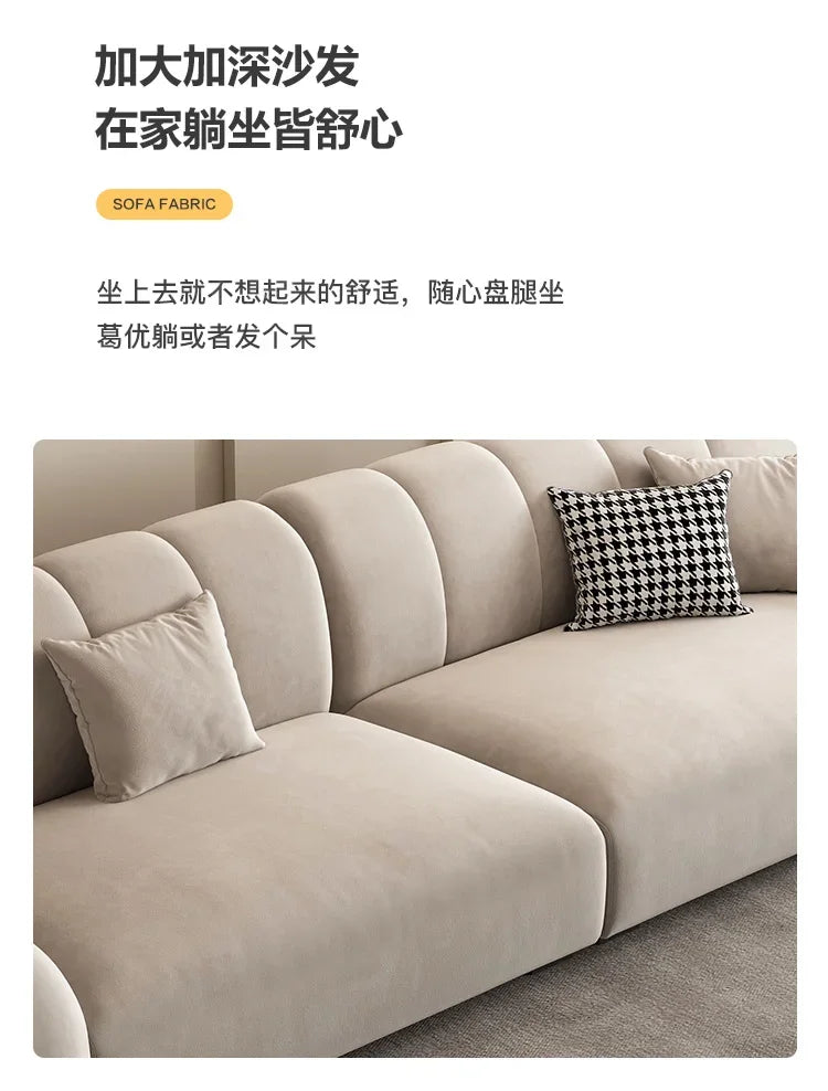 Fabric Living Room Sofas Modern Minimalist Sectional Modular Sofa Elegant Comfortable Canape  De Luxe Nordic Furniture