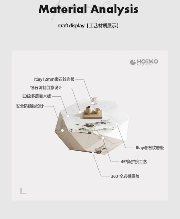 Minimalist Polygonal Coffee Tables Creative Modern Design Coffee Tables Diamond Design Living Room Furniture Quemo decoration