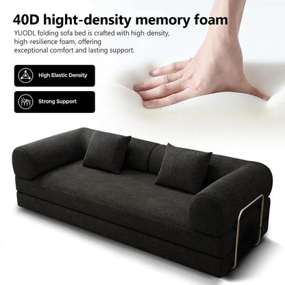 78.8" Modular Sofa Bed - 4-in-1 Convertible Design with Corduroy Fabric and High Density Sponge, Removable Cover and Fixed Frame