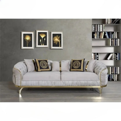 Italian light luxury fabric sofa combination modern minimalist velvet villa furniture