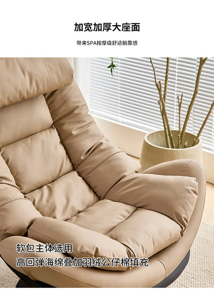 Light luxury single sofa chair rotatable designer casual lazy sofa Nordic living room balcony reclining single r &