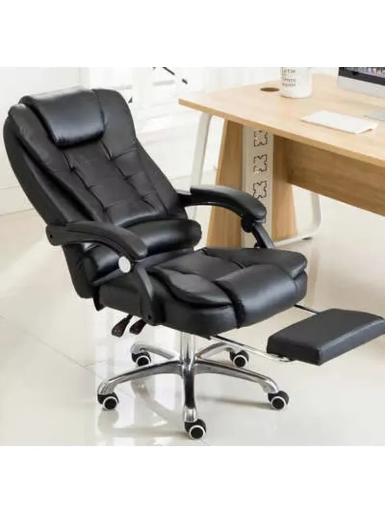 High-end office computer chair, comfortable leather electric massage office chair, adjustable recliner