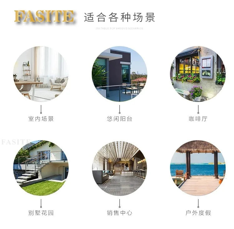 Outdoor round rattan sofa combination garden courtyard semi-circular rattan chair outdoor hotel curved living room