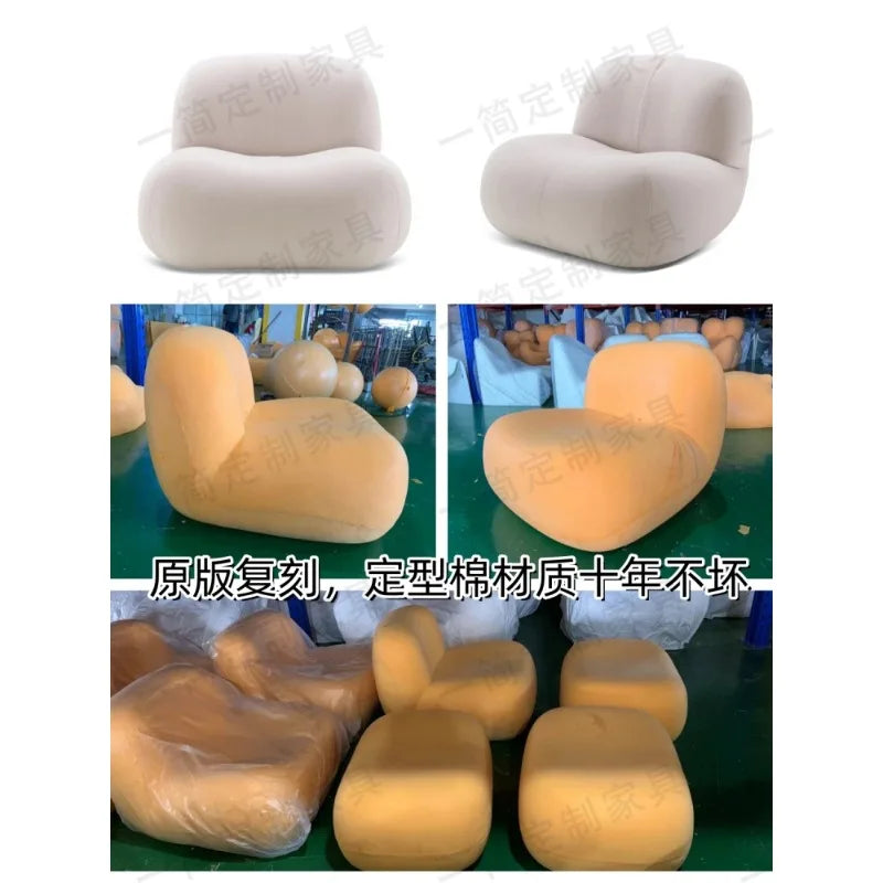 Hippo chair, styling cotton single casual sofa chair