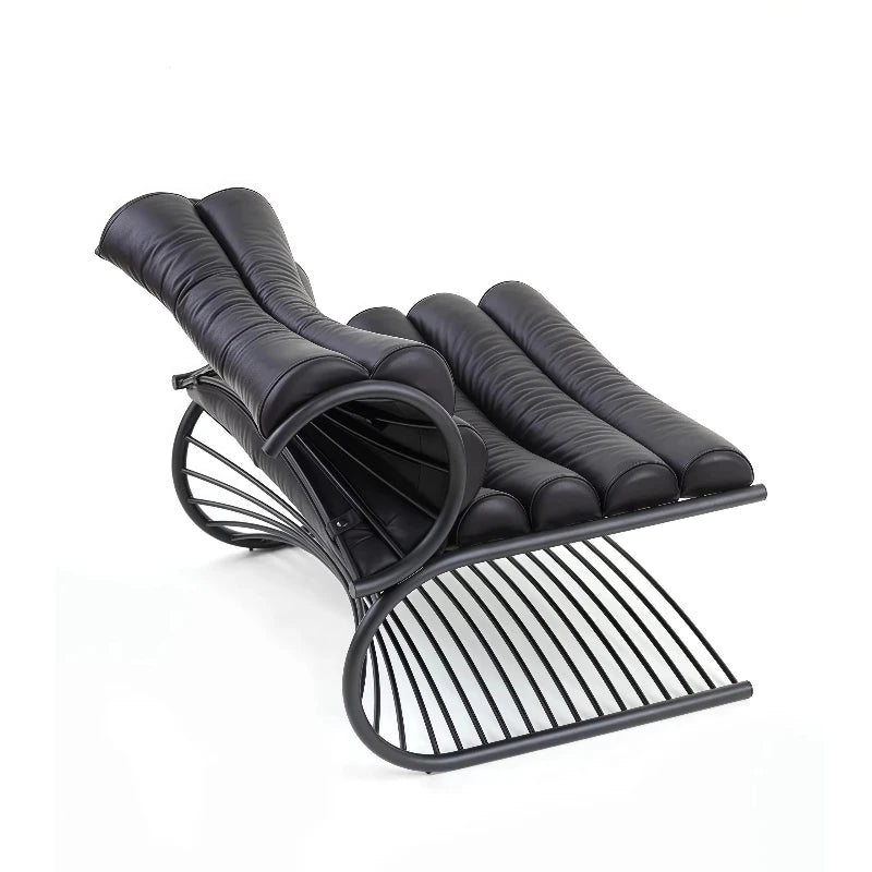 Nordic designer single back lounge chair creative hardware special-shaped home living room ergonomic model