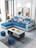 Modern simple fabric sofa living room household small apartment light luxury combination set