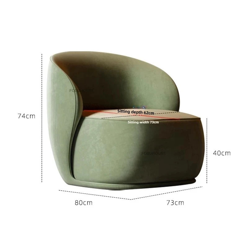 Creative Velvet Living Room Chairs Italian Living Room Furniture Hotel Cafe Leisure Designer Armchair Home Backrest Dining Chair