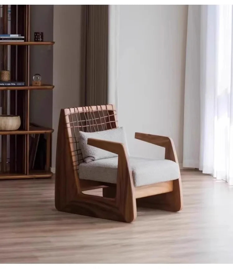 Salon Balcony Living Room Chairs Relax Modern Individual Wooden Living Room Chairs Comfortable Lazy Sillon Postmodern Furniture