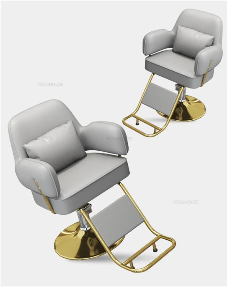 Luxury Barber Chairs Hair Salon Special Liftable Barber Chair Simple Salon Furniture Hairdressing Salon Chairs