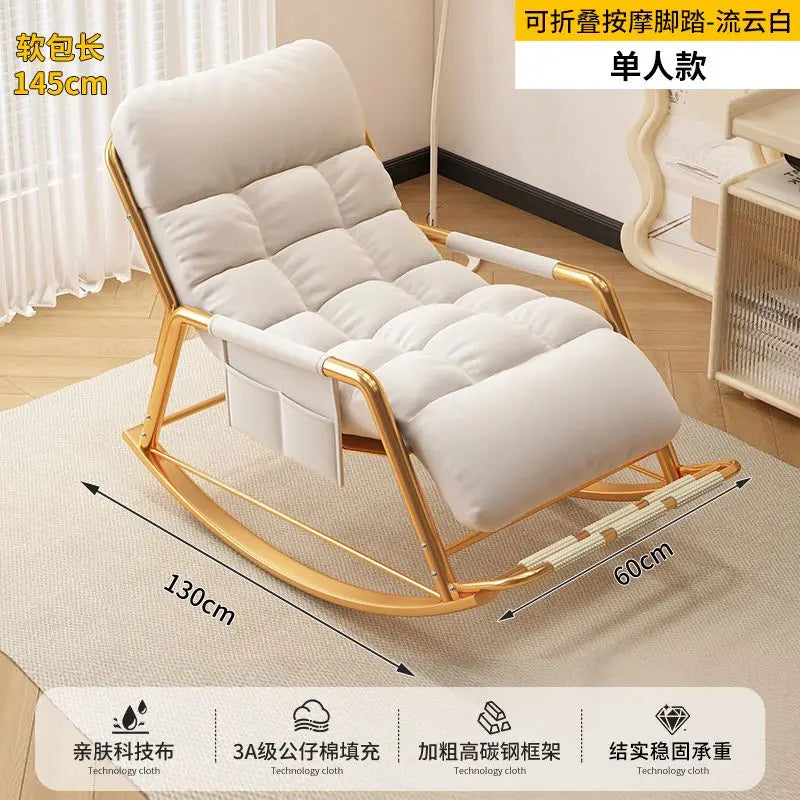 Recliner Rocking Chair Sitting and Sleeping Dual-purpose  Lunch Break Chair Balcony Home Leisure Lazy Sofa Chair Ergonomic