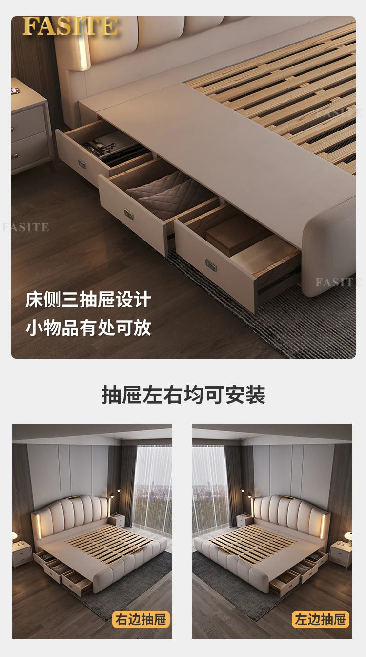 Luxury Frame Double Bed King Size Modern Living Room Frame Double Bed Queen Hotel Princess Cama De Casal Bedroom Furniture