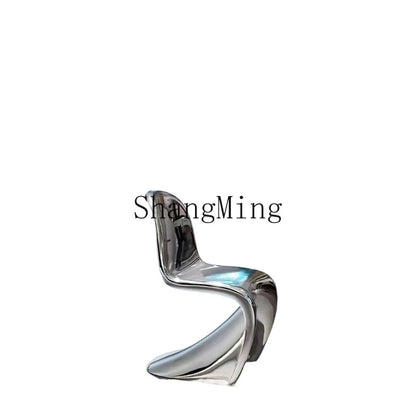LXY simple household modern small apartment FRP electroplating armrest dining chair household leisure chair