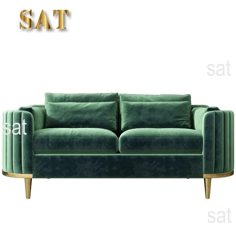 #Nordic fabric sofa simple light luxury gray flannelette living room sofa