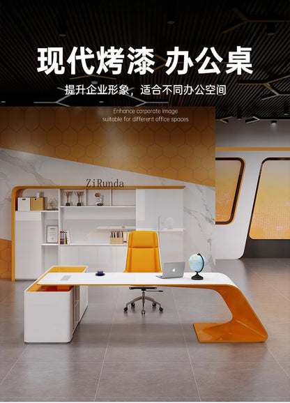 Painted desk simple modern fashion light luxury boss table creative president table and chair combination