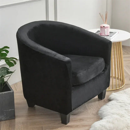 Velvet Arc Seat Sofa Cover Elastic Club Armchairs Covers Living Room Single Seat Tub Couch Slipcovers With Seat Cushion Covers