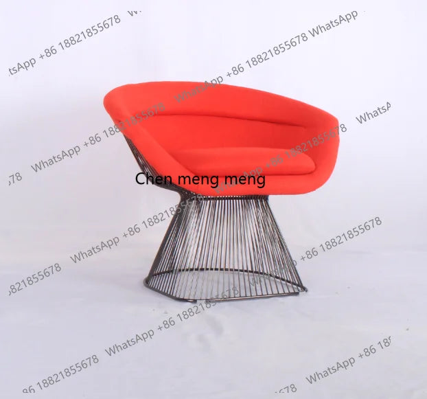New Design Dining Chair Furniture Stainless Steel With Chrome Legs Fabric Lounge Chair Upholstered Restaurant Chairs
