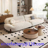 Customizable LXC modern minimalist cloud skin-friendly flannel small apartment living room straight row light luxury sofa