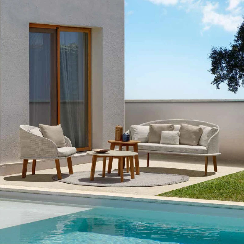 WESOME Factory Hot Sale Outdoor Garden Patio Aluminum Sofa Outdoor Villa Hotel Balcony Sofa Combination Furniture