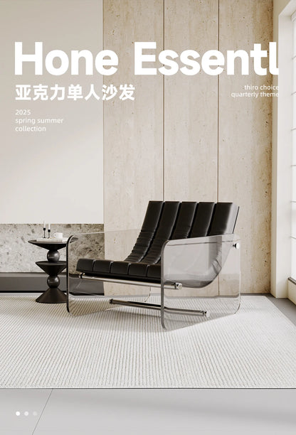 Living room home hotel homestay Italian leather jacket minimalist designer acrylic single sofa leisure sofa chair