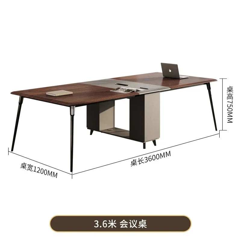 Filing Cabinet Luxury Large Computer Tables Modern Minimalist Executive Manager President Table Office Combination Furniture
