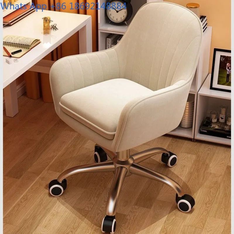 Home Comfortable Long-Sitting Backrest Computer Adjustable Swivel Chair for Girls' Bedroom Dormitory Study Desk Chair