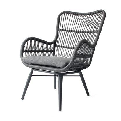 Rattan Chair Three Piece Set Balcony Table Combination Outdoor Furniture Armrest Single Rattan Sofa Recliner Patio Outdoor Chair