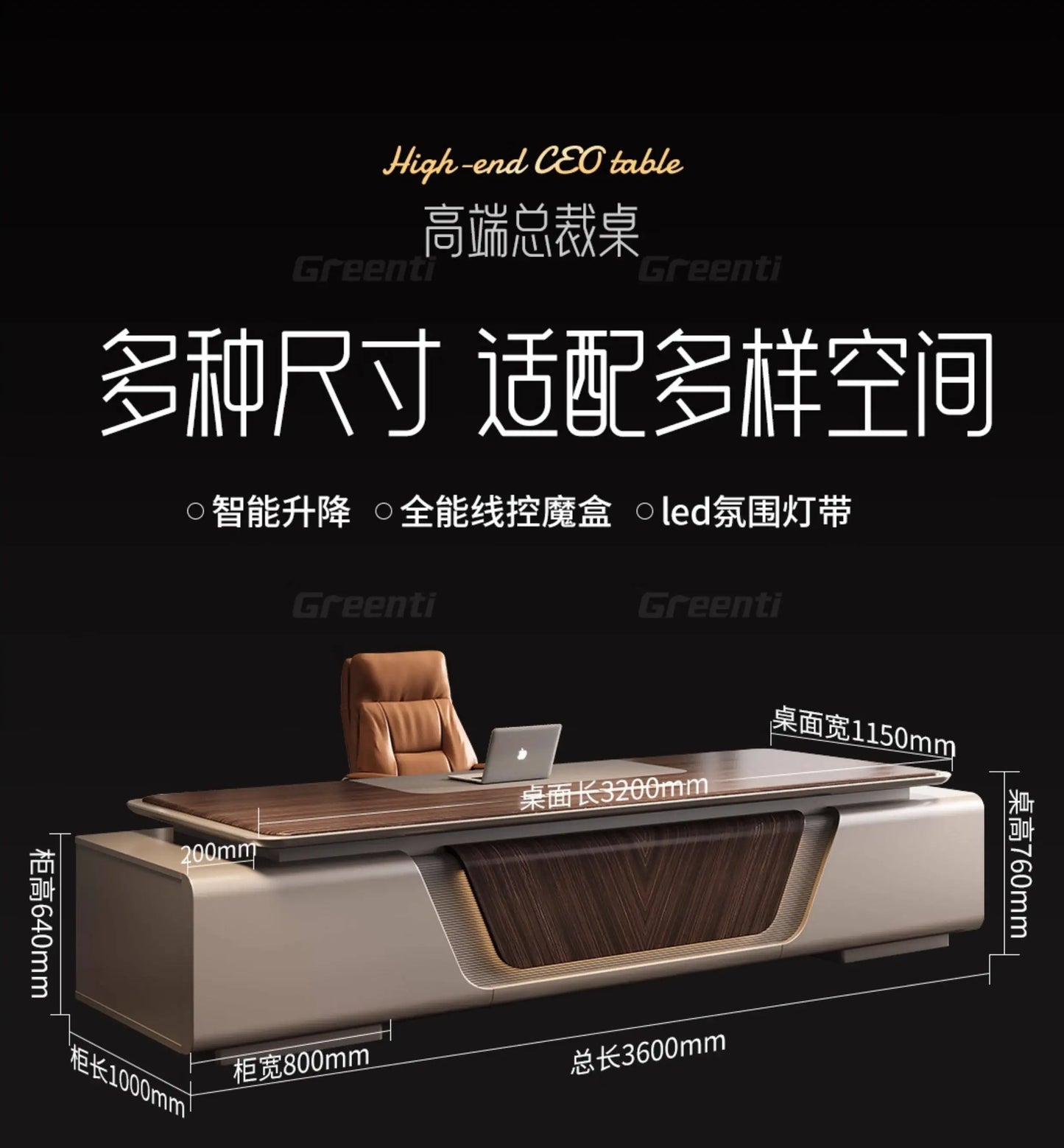 Multi-functional design Boss CEO Desk High end modern luxury Computer desk office table escritorios de computadora furniture