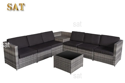 Hot SalesFactory Price Wicker Rattan Indoor/Outdoor Furniture Garden Sofa Set 8 PCS Wholesale Suppliers