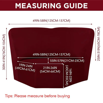 Milk Silk 7-Pieces Sectional Sofa Covers 5-Seater L Shape Recliner Sofa Cover Slipcover Washable Furniture Cover Protector