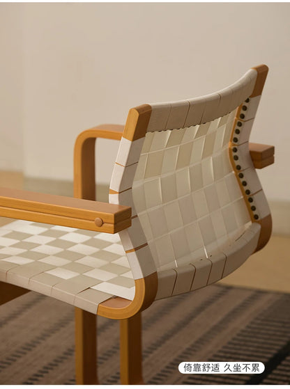 Pre-loved Solid Wood Armchair Dining Chair Home Fashion Comfort Retro Back Chair Esthetisch En Duurzaam Dining Room Furniture