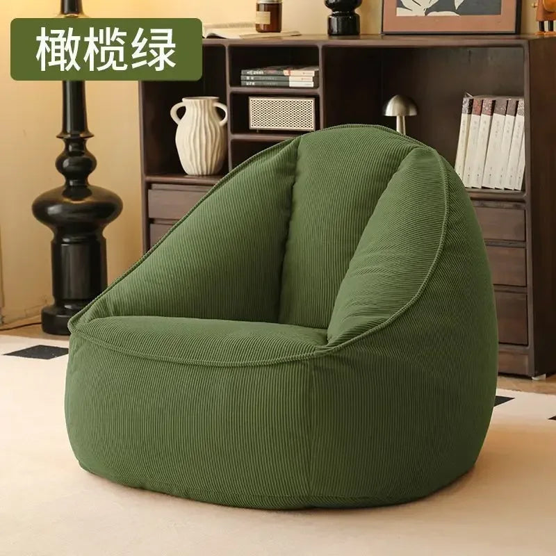 Bean Bag Lazy Corduroy Comfortable Sofa Single Bed Tatami Bedroom Balcony Casual Lightweight Small Sofa Living Room 2025 New