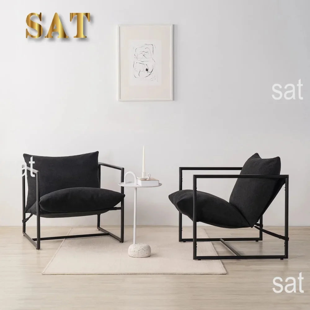 jz Aidan Metal Framed Sling Accent Chair